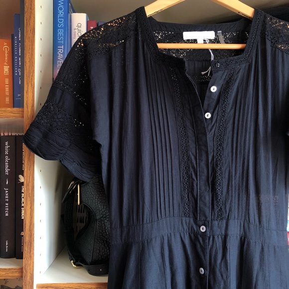 LoveShackFancy // Edie Black Midi Dress - Picture 6 of 15